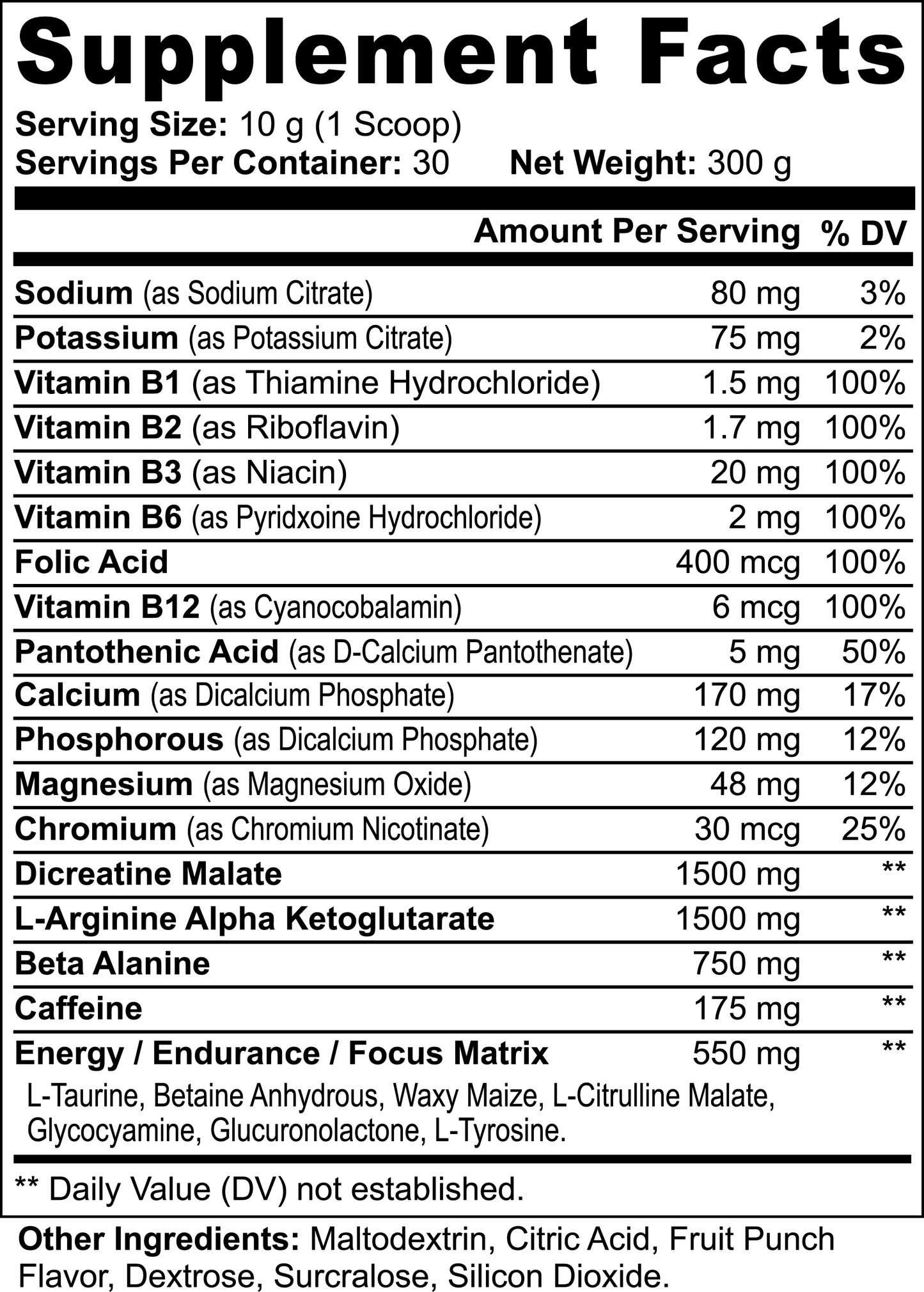 Nitric Boost Pre-Workout Powder (Fruit Punch)