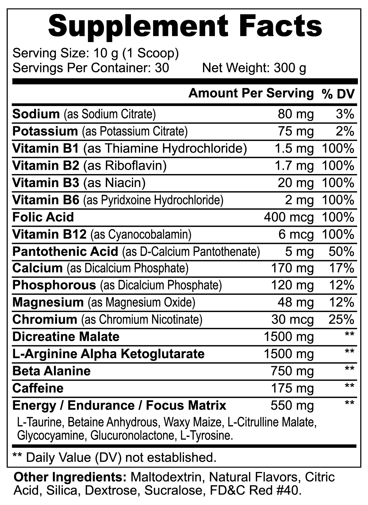 Nitro Boost Pre-Workout Powder (Fruit Punch)